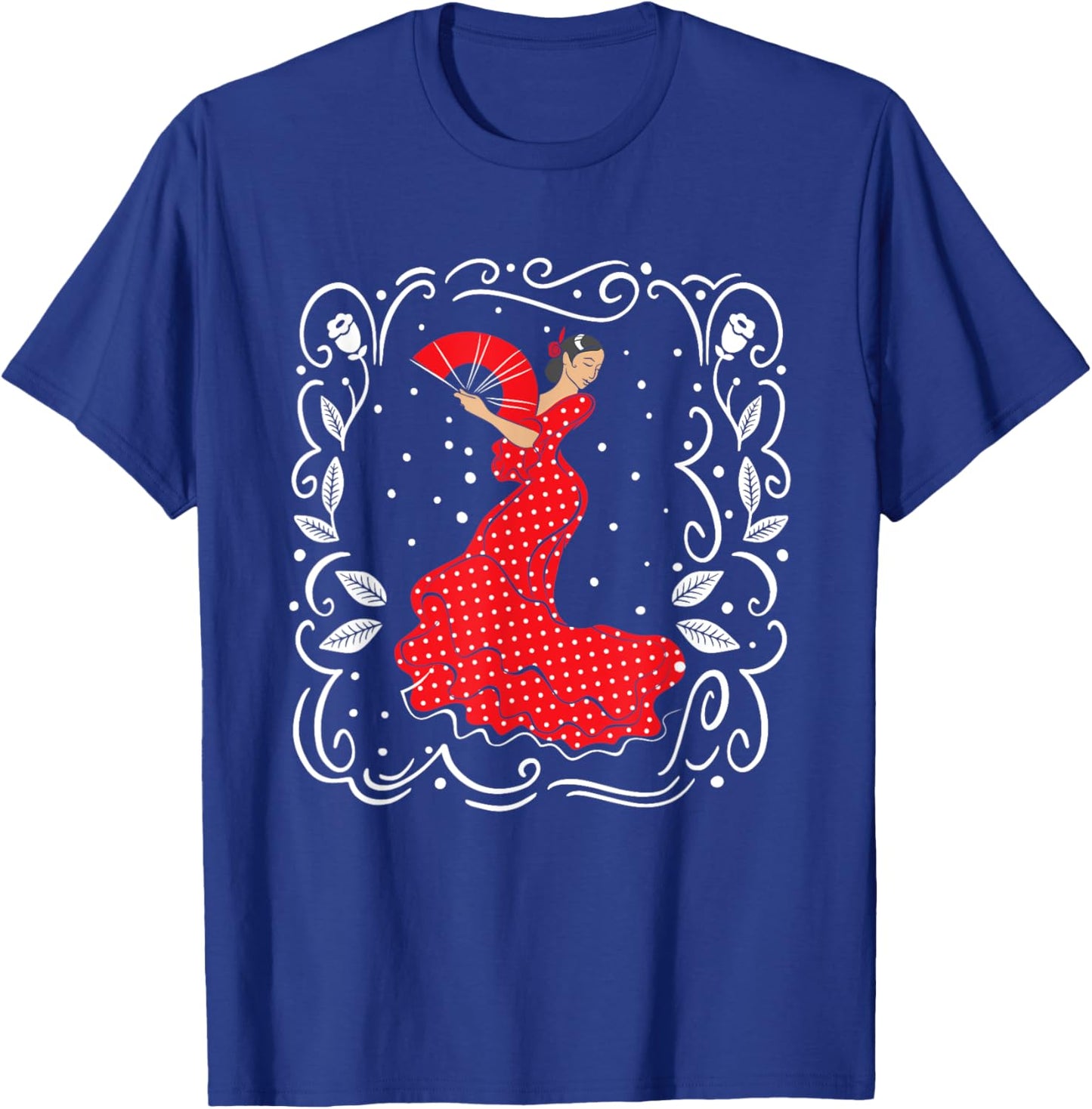 Beautiful Spain Woman | Flamenco Dancer T-Shirt - T-Shirt | Royal