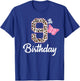 9th birthday 9 year old girl leopard Butterfly age 9 T-Shirt - T-Shirt | Royal