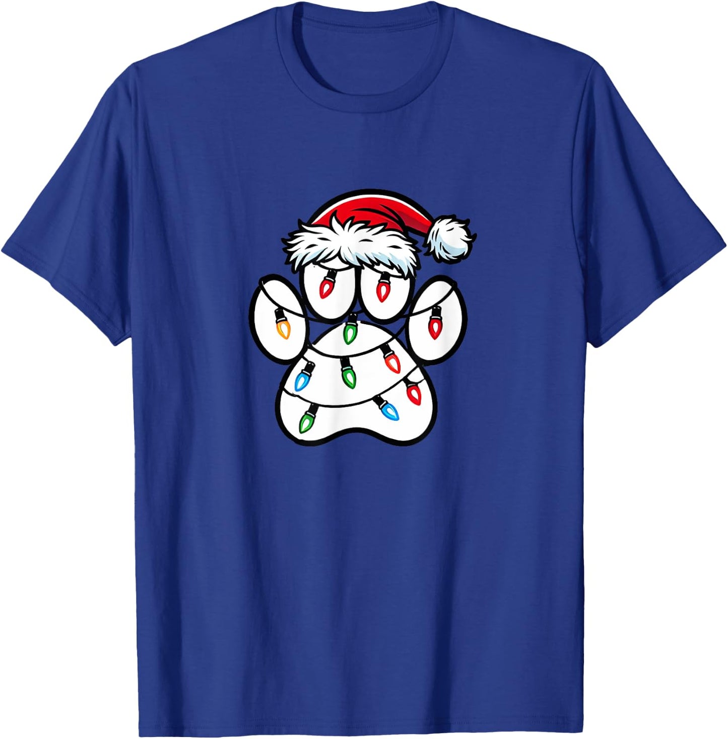 Christmas Dog Paw Christmas Dog Xmas Men Women Kids T-Shirt - T-Shirt | Royal