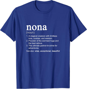 Nona Definition Funny Mother's Day Noun T-Shirt - T-Shirt | Royal
