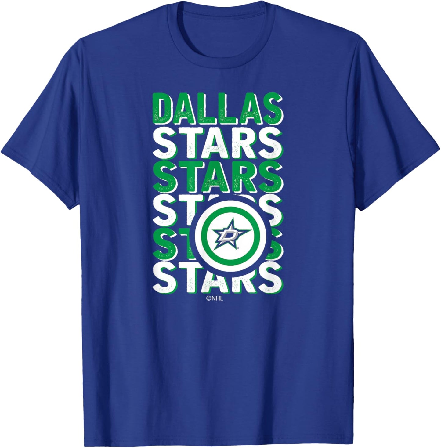Dallas Stars Repeat Black Officially Licensed T-Shirt - T-Shirt | Royal