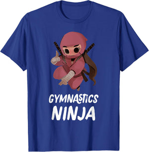 Girls Gymnastics Ninja Funny Sports T-Shirt - T-Shirt | Royal