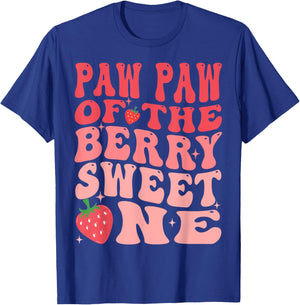 Paw Paw Of The Berry Sweet One 1st Birthday Strawberry T-Shirt - T-Shirt | Royal