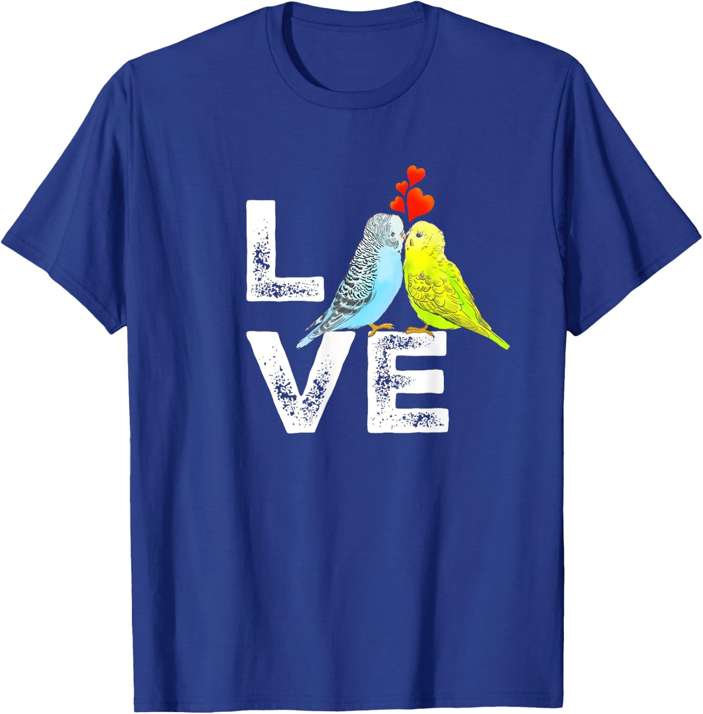 Cute Parrot Parakeet Family Love Men Women Boys Girls T-Shirt - T-Shirt | Royal