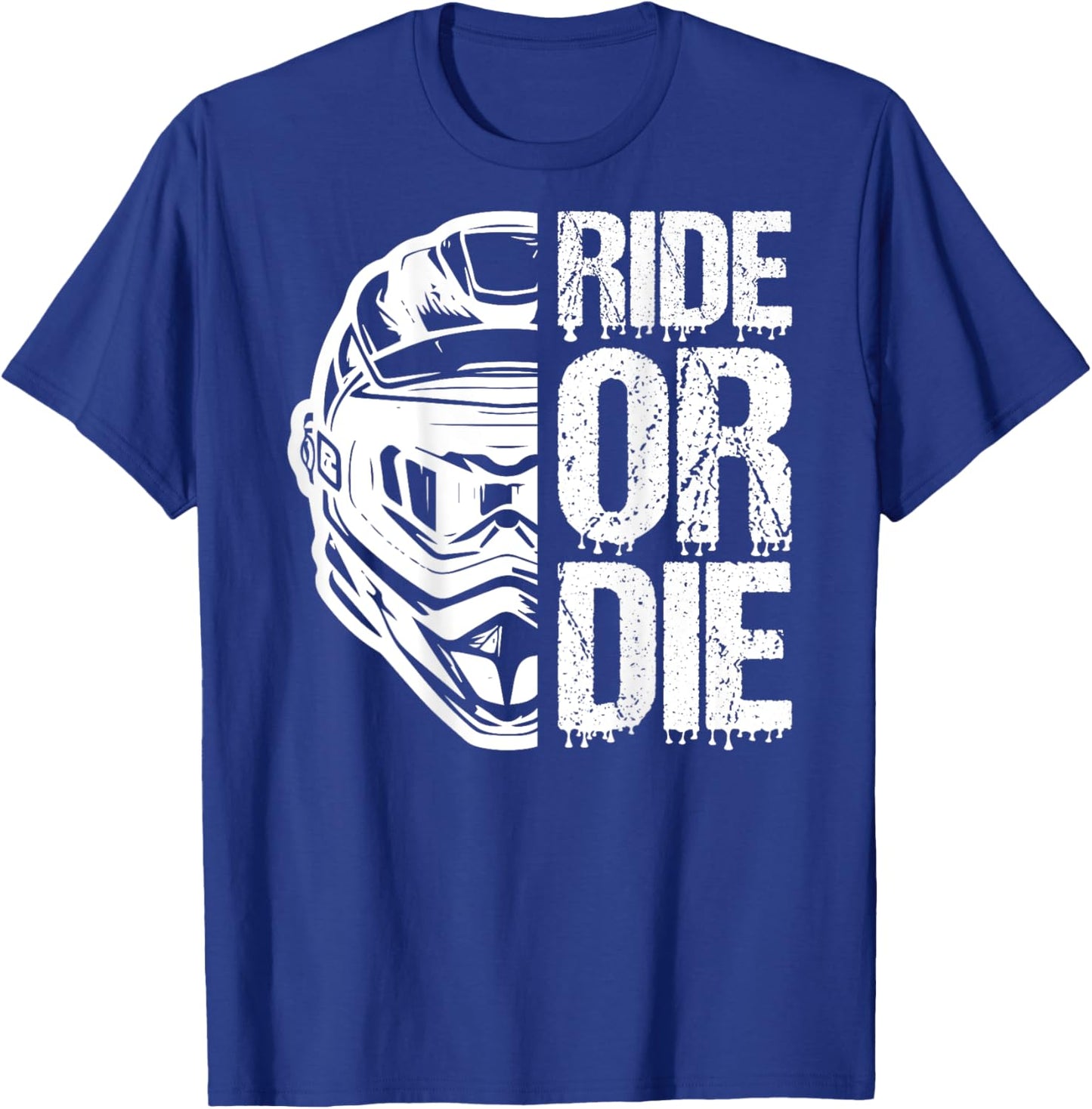 Supersportler Ride or die Motorrad Helm T-Shirt - T-Shirt | Royal