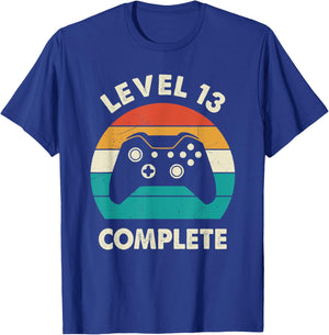 Level 13 Complete 13th Wedding Anniversary Her Funny T-Shirt - T-Shirt | Royal
