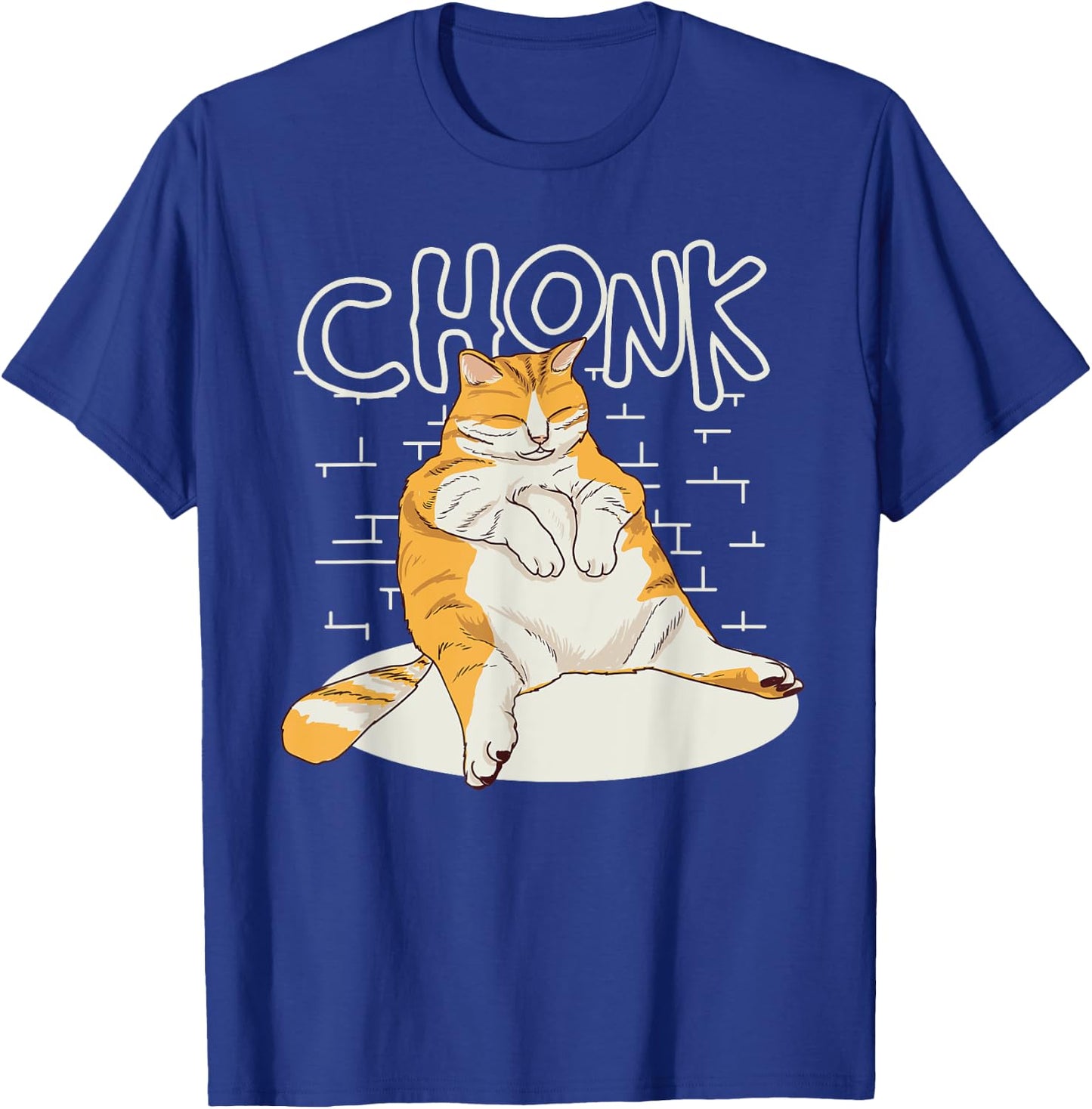 Fat Cat Chonk Scale Chonky Meme Chonker Cat T-Shirt - T-Shirt | Royal