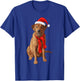 Red Labrador Retriever Dog Christmas Santa Hat Women Kids T-Shirt - T-Shirt | Royal