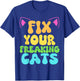Cat kitten spay neuter rescue shelter feral awareness cats T-Shirt - T-Shirt | Royal