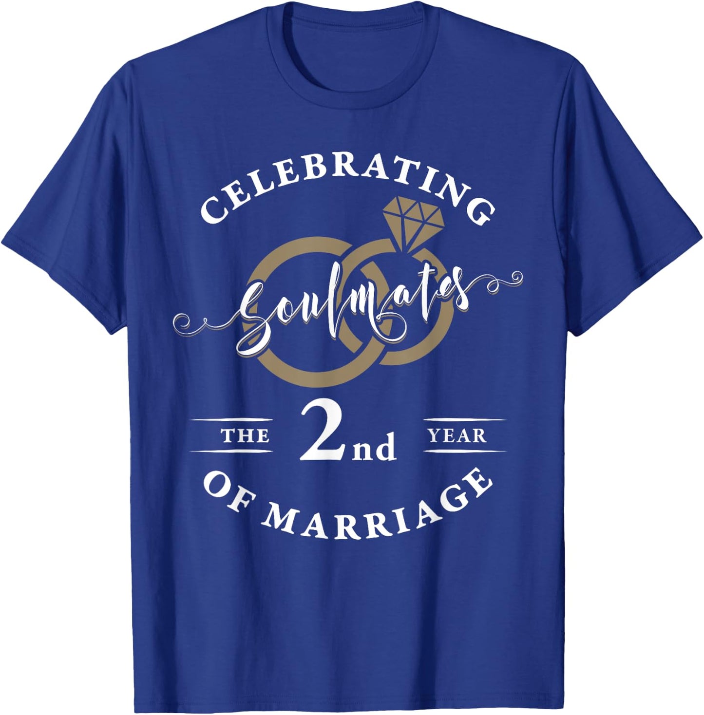 2nd Year Wedding Anniversary 2nd Marriage Couples Matching T-Shirt - T-Shirt | Royal