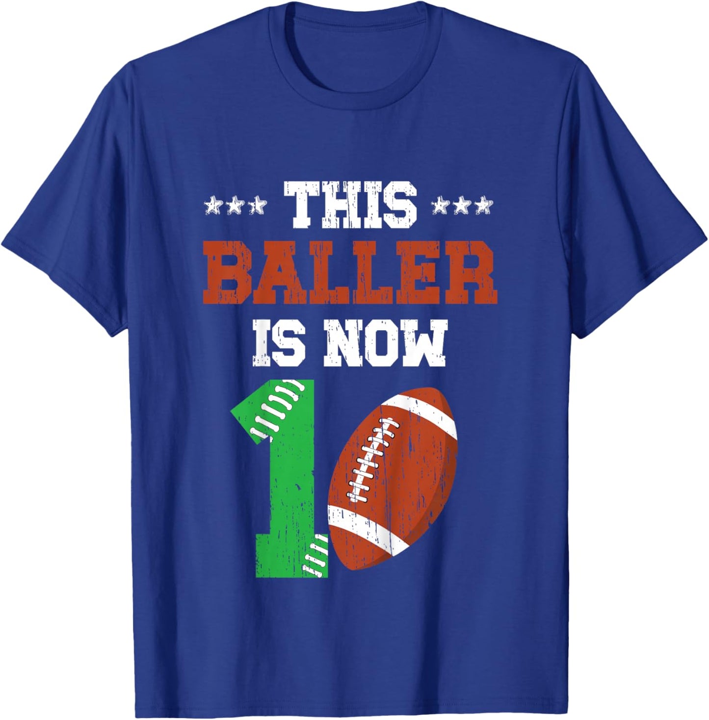 Kids 1st Birthday Party Football Boy One Year Old Football Player T-Shirt - T-Shirt | Royal