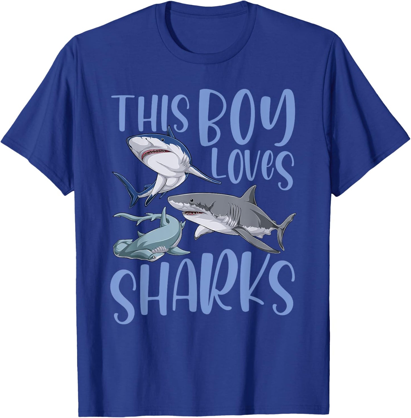 Shark Lover Kids This Boy Loves Sharks T-Shirt - T-Shirt | Royal