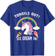 Tonsils Out Ice Cream In Post Surgery Unicorn Get Well Gift T-Shirt - T-Shirt | Royal