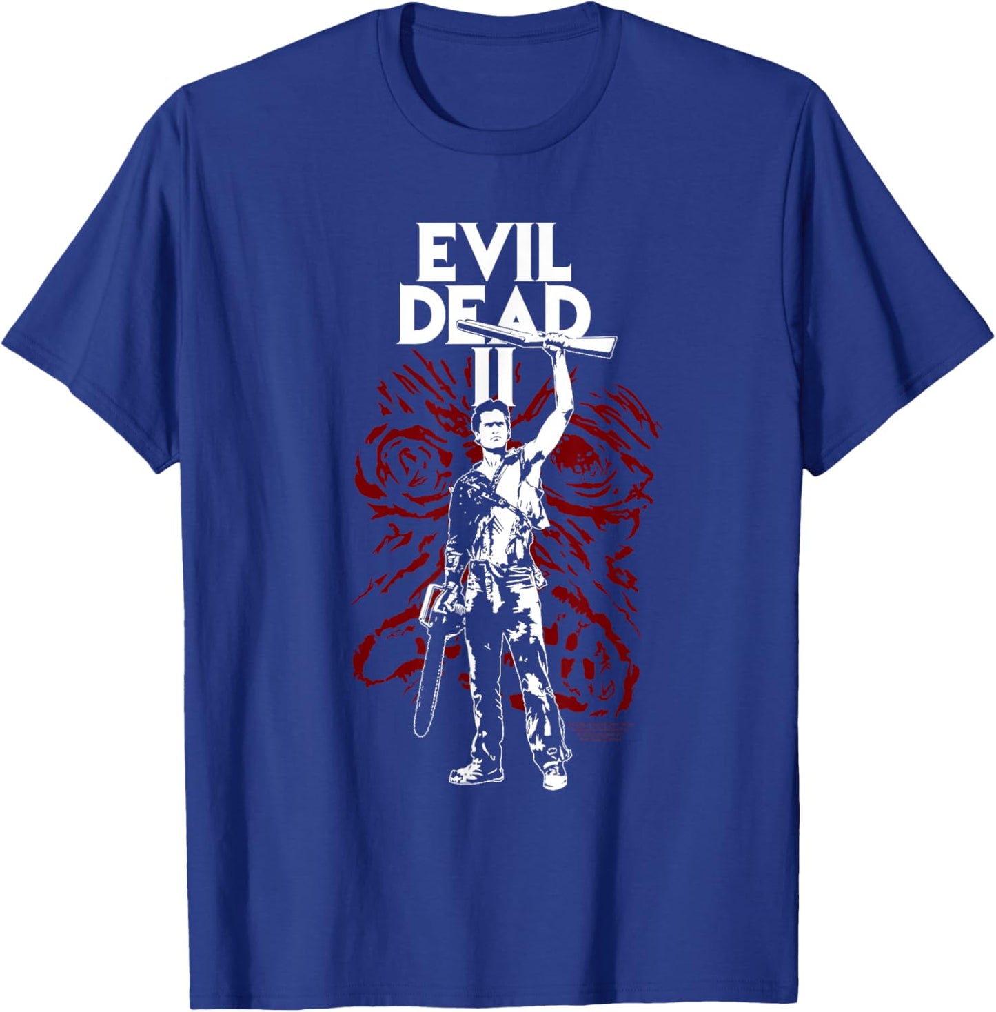 Evil Dead 2 Ash with the Book of the Dead Horror Movie T-Shirt - T-Shirt | Royal