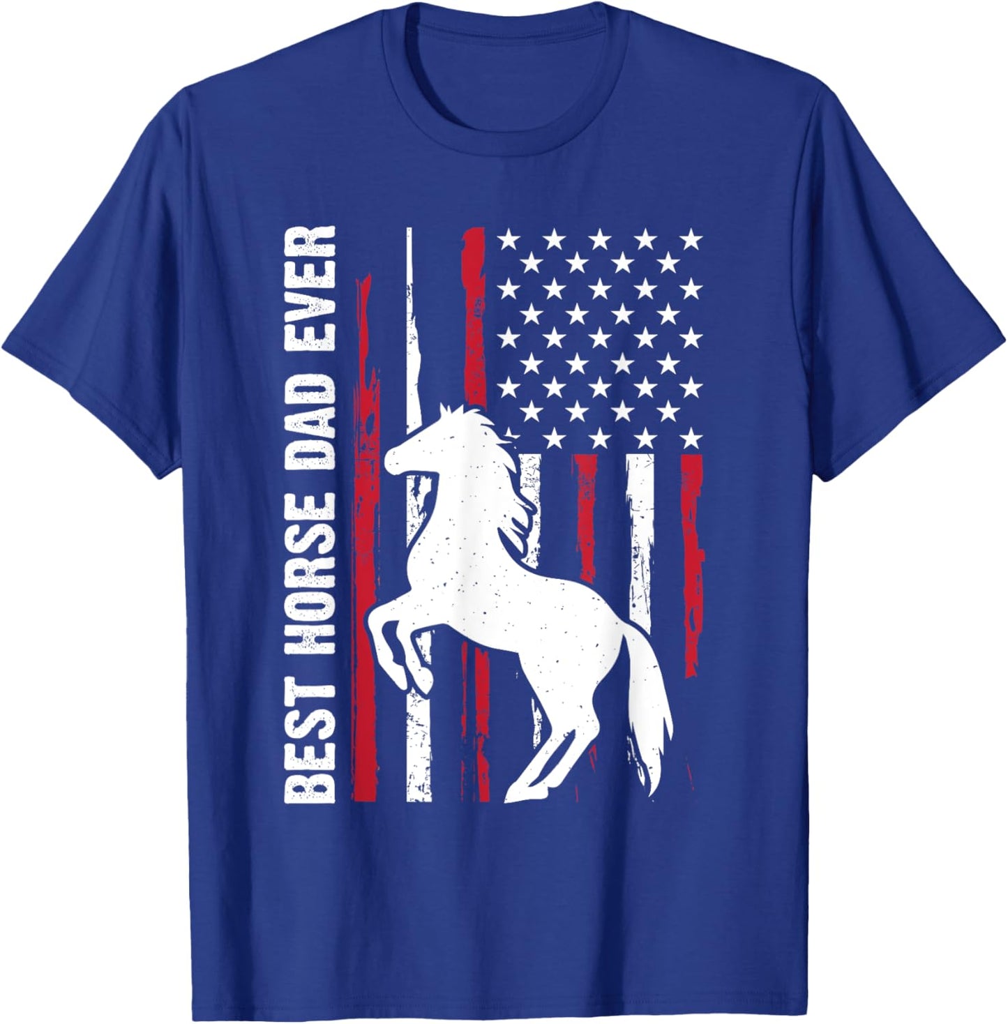 best horse dad ever Riding Cowboy Horseback Father's Day T-Shirt - T-Shirt | Royal