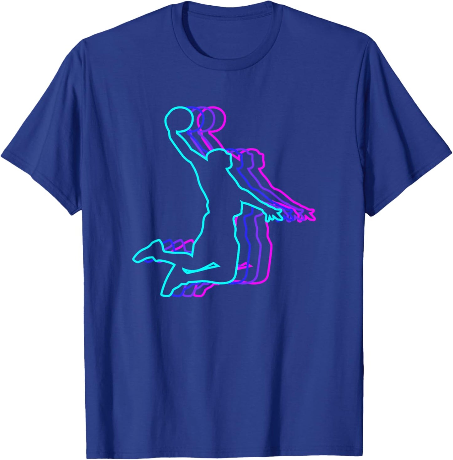 Threadrock Vintage Retro Classic Basketball Player - -Adults, Black, Small T-Shirt - T-Shirt | Royal