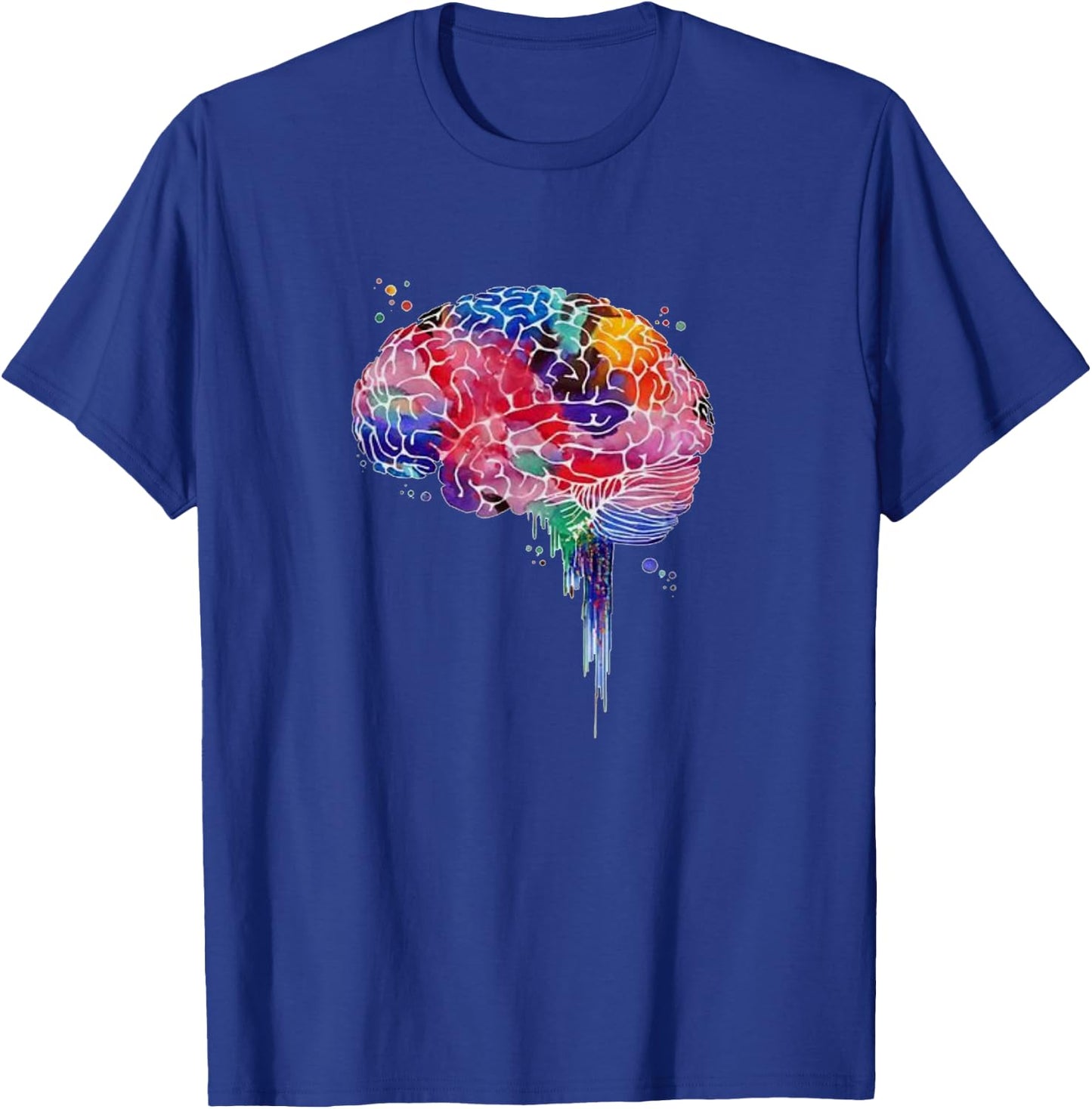 Colourful brain love science human anatomy brain T-Shirt - T-Shirt | Royal