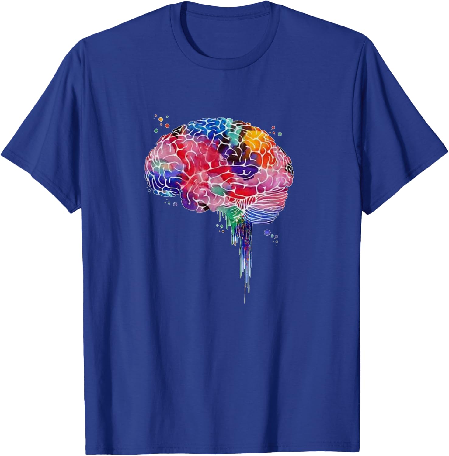 Colourful brain love science human anatomy brain T-Shirt - T-Shirt | Royal