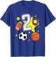 Kids 2nd Birthday Sports Birthday Theme 2 Year Old Boy T-Shirt - T-Shirt | Royal