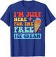 I'm Just Here For The Free Ice Cream Family Trips Kids T-Shirt - T-Shirt | Royal