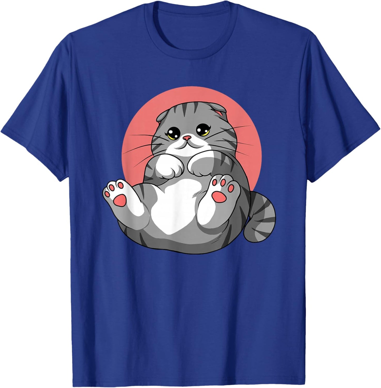 Scottish Fold Cat Neko Kitty Cute Kawaii Anime Cat T-Shirt - T-Shirt | Royal