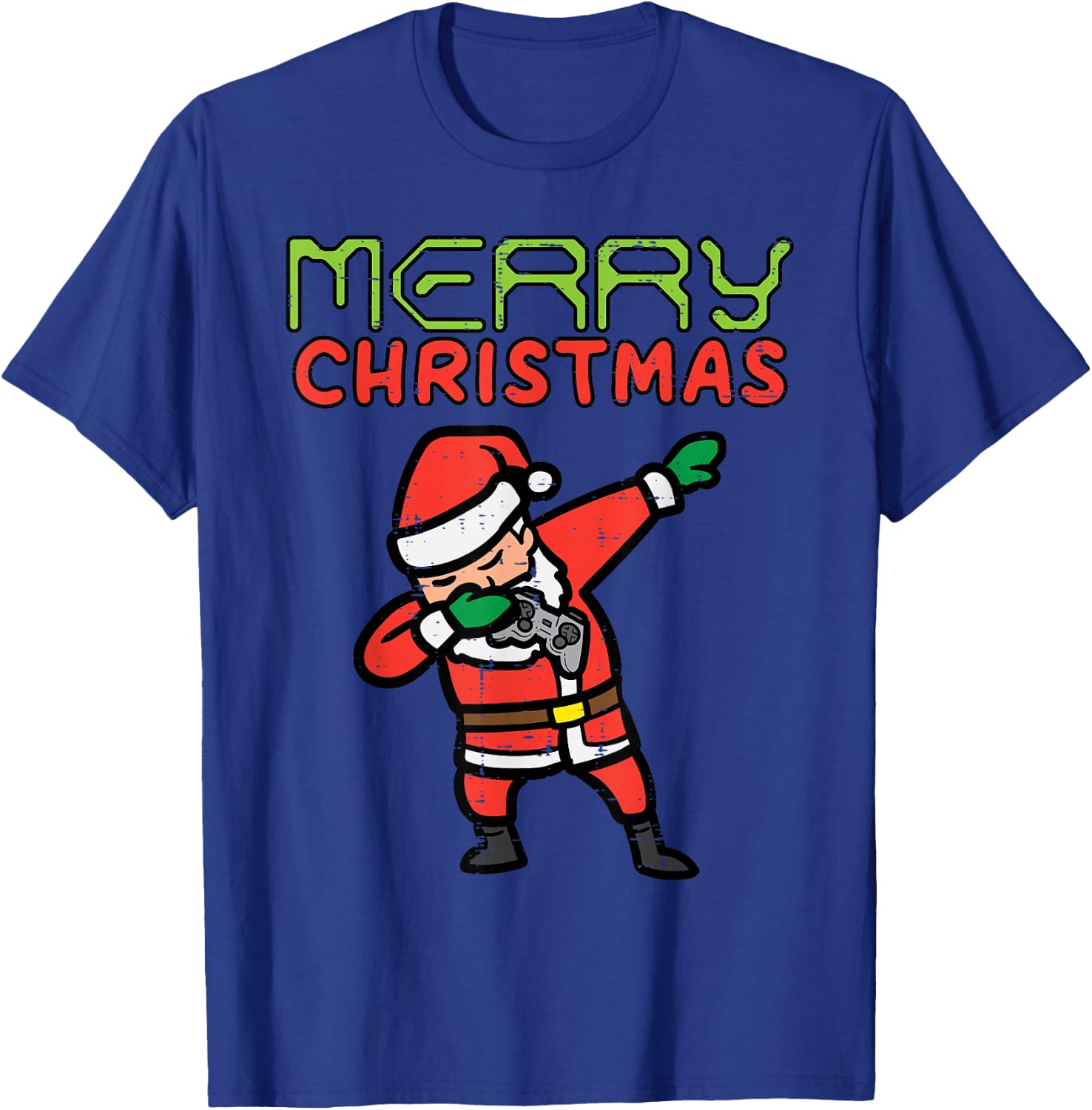 Merry Christmas Gamer Santa Dab Xmas Gaming Boys Kid Toddler T-Shirt - T-Shirt | Royal