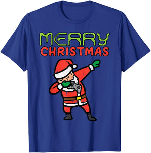 Merry Christmas Gamer Santa Dab Xmas Gaming Boys Kid Toddler T-Shirt - T-Shirt | Royal