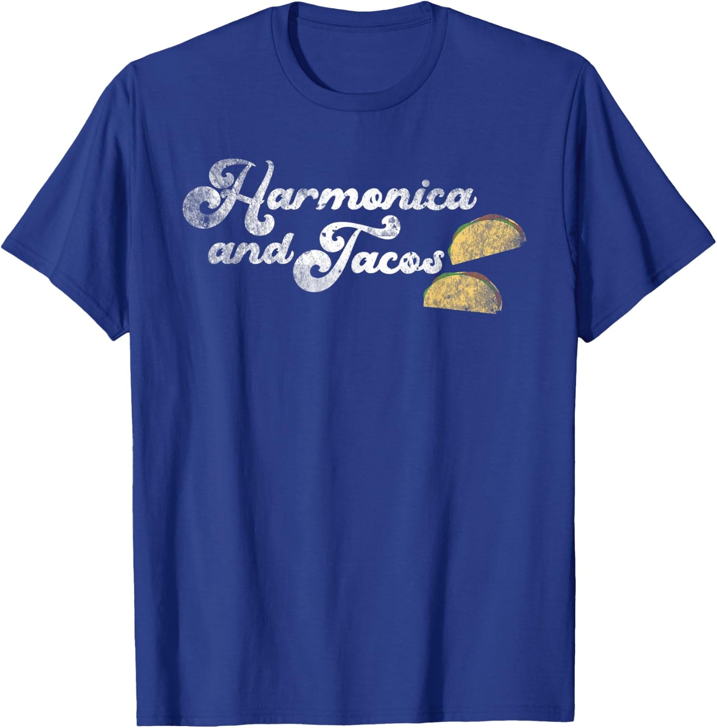 Harmonica And Tacos T-Shirt - T-Shirt | Royal