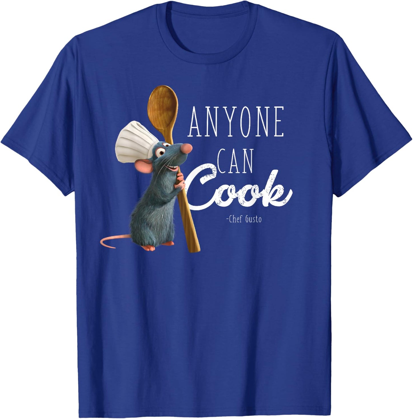 Disney Pixar Ratatouille Remy Anyone Can Cook Quote T-Shirt - T-Shirt | Royal