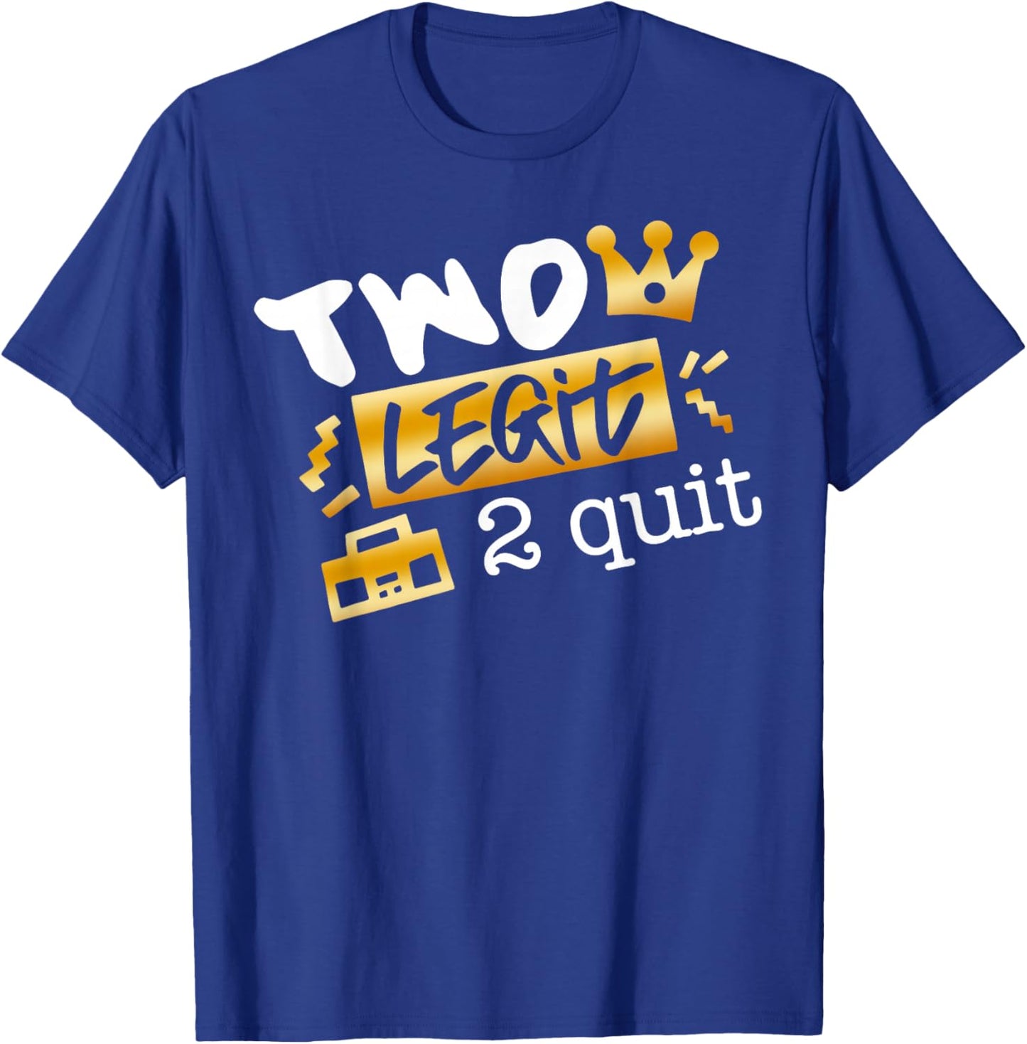 Two Legit To Quit Party Decorations Boy 2nd Birthday Hip Hop T-Shirt - T-Shirt | Royal