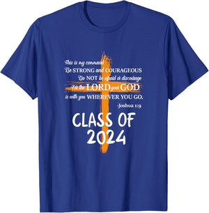 Class of 2024 Christian Graduation Senior Graduate T-Shirt - T-Shirt | Royal