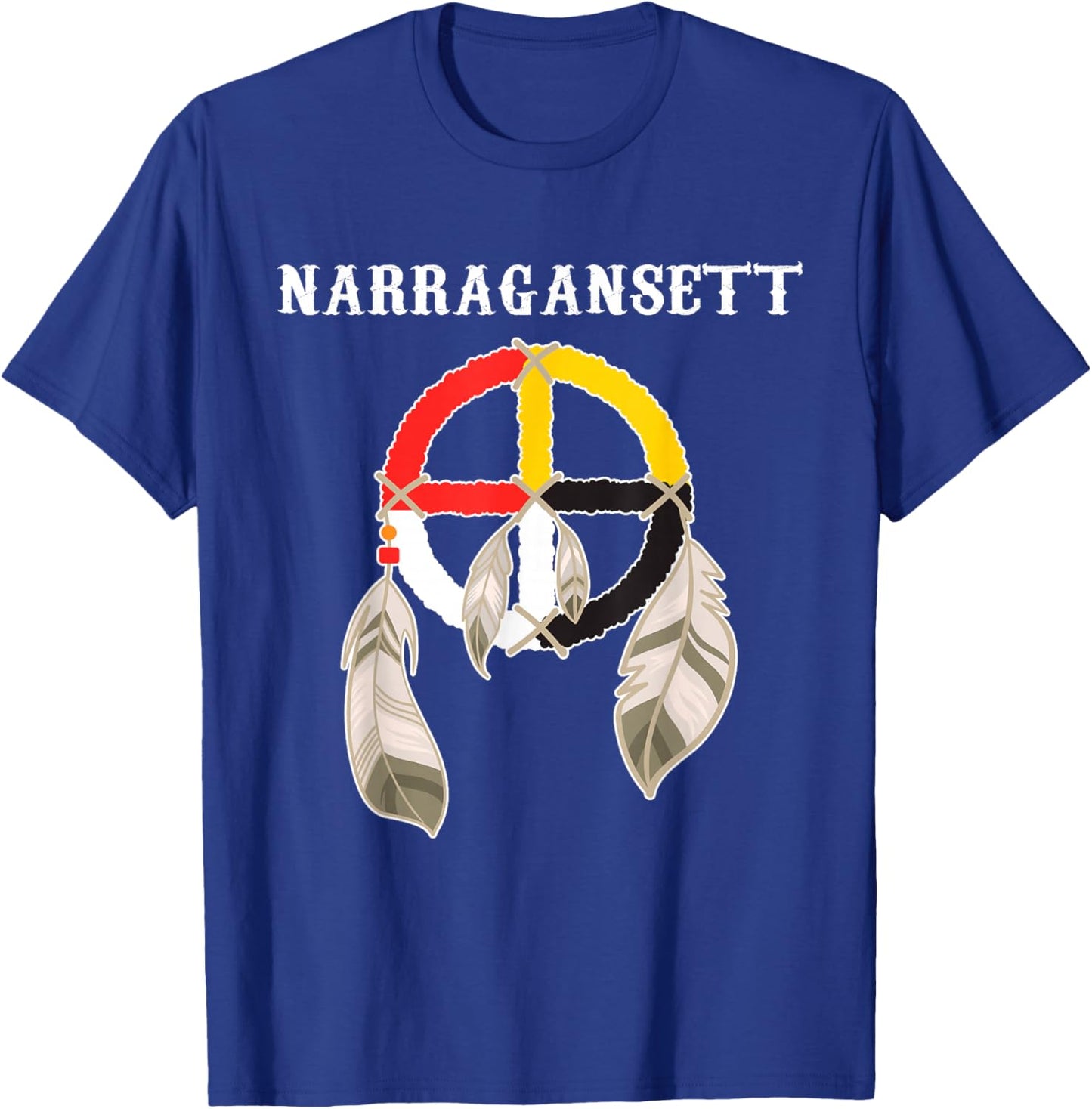 Narragansett Indian Nation Tribe Medicine wheel T-Shirt - T-Shirt | Royal