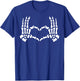 Skeleton Hands Heart Sign Retro Halloween Skeleton Hand Sign T-Shirt - T-Shirt | Royal