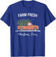 Farm Fresh Christmas Trees Red Truck Pine Tree Family T-Shirt - T-Shirt | Royal