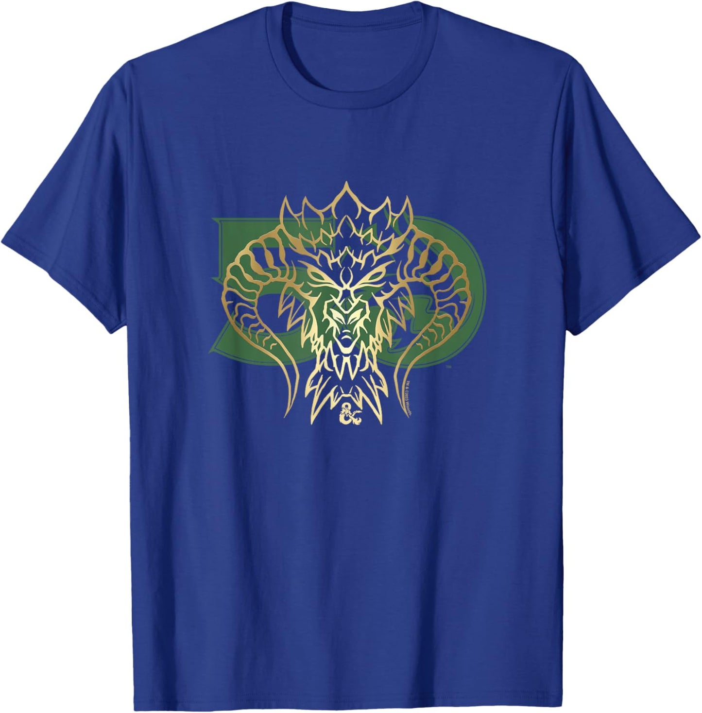 Dungeons & Dragons 50th Anniversary Gold & Green Fur Drake T-Shirt - T-Shirt | Royal