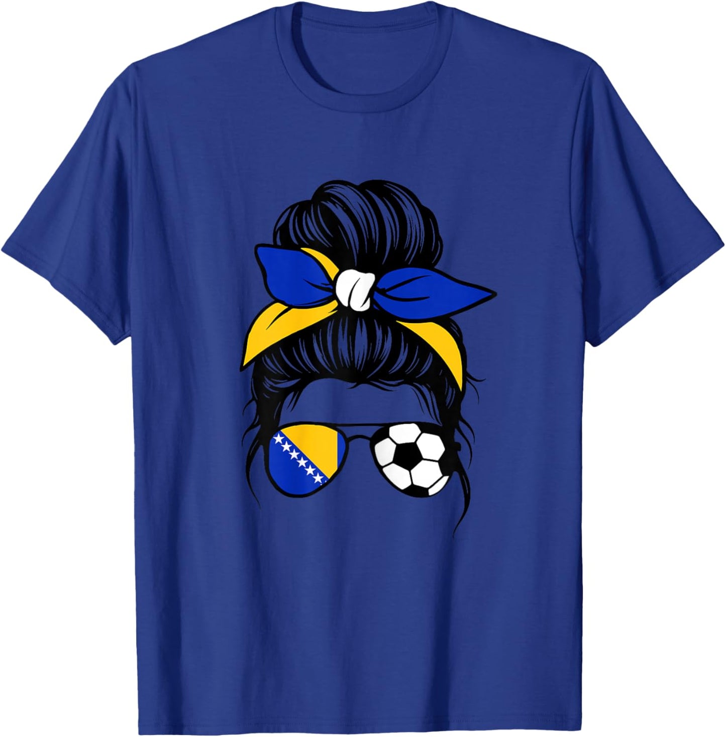Bosnische Flagge Frauen Stolze Bosnien Fans Girls T-Shirt - T-Shirt | Royal