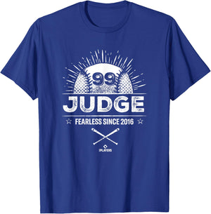 Aaron Judge Fearless New York Baseball MLBPA T-Shirt - T-Shirt | Royal