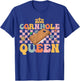 Cornhole Queen Groovy Cornhole Mom Corn Hole T-Shirt - T-Shirt | Royal