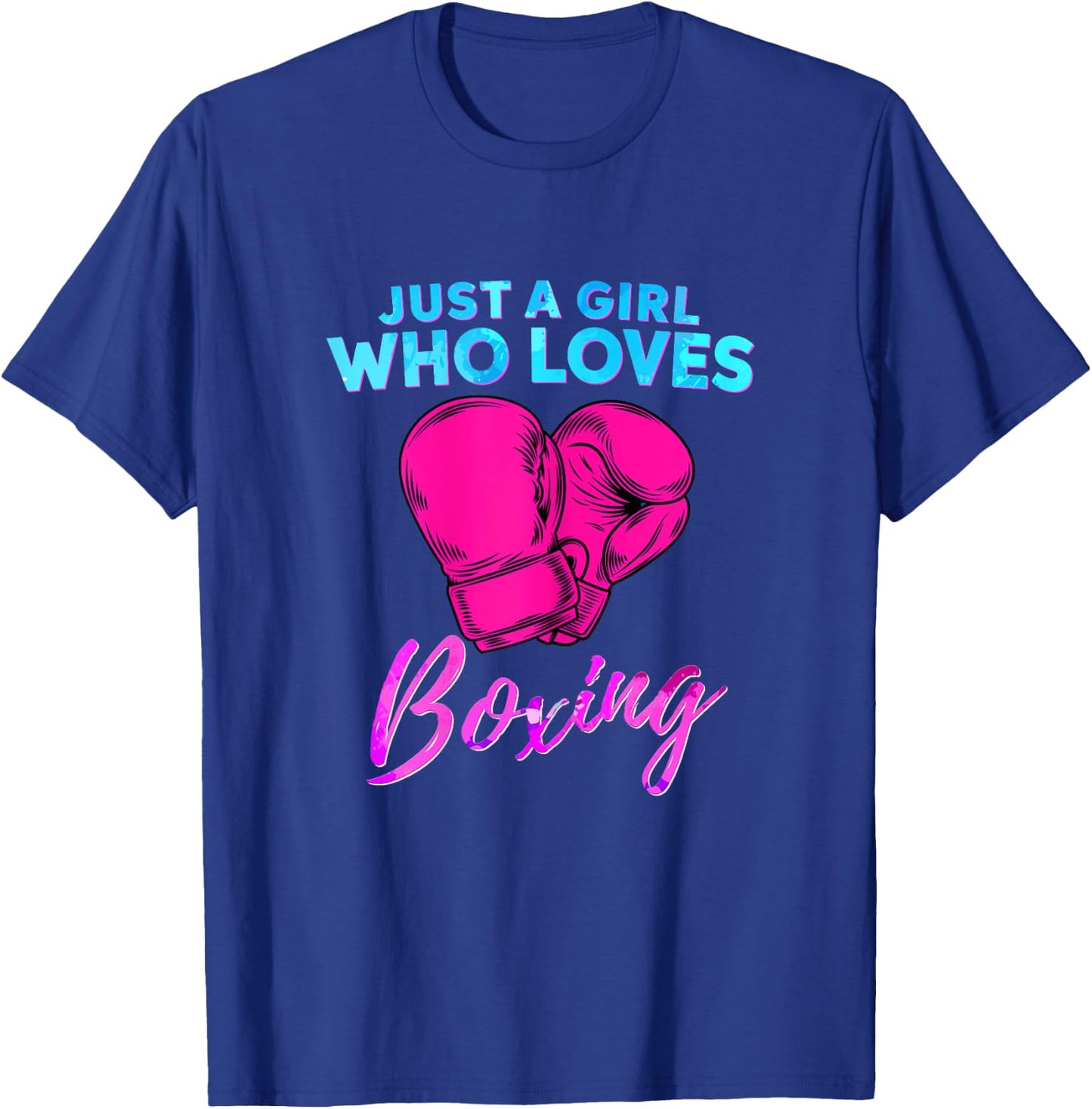 Just a Girl Who Loves Boxing Girls Boxing Gift T-Shirt - T-Shirt | Royal
