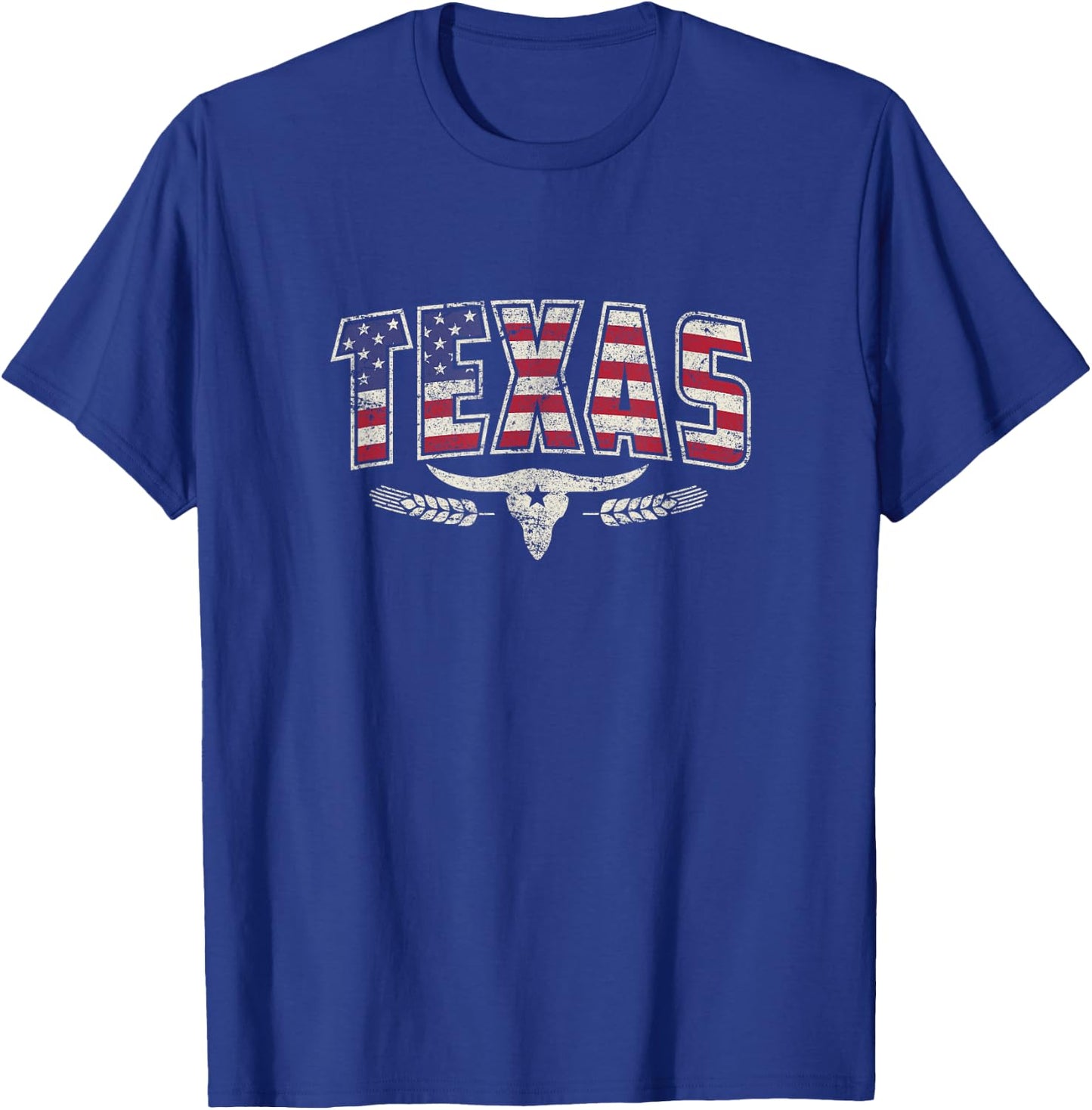 4th of July Texas Patriotic USA Flag Women Men T-Shirt - T-Shirt | Royal