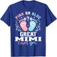 Pink or Blue Great Mimi Footprints Gender Reveal T-Shirt - T-Shirt | Royal