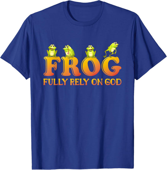 Fully Rely On God Frog Kids Shirt Fully Rely On God Frog T-Shirt - T-Shirt | Royal