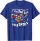 I Visited All 50 States US Map Travel Challenge T-Shirt - T-Shirt | Royal