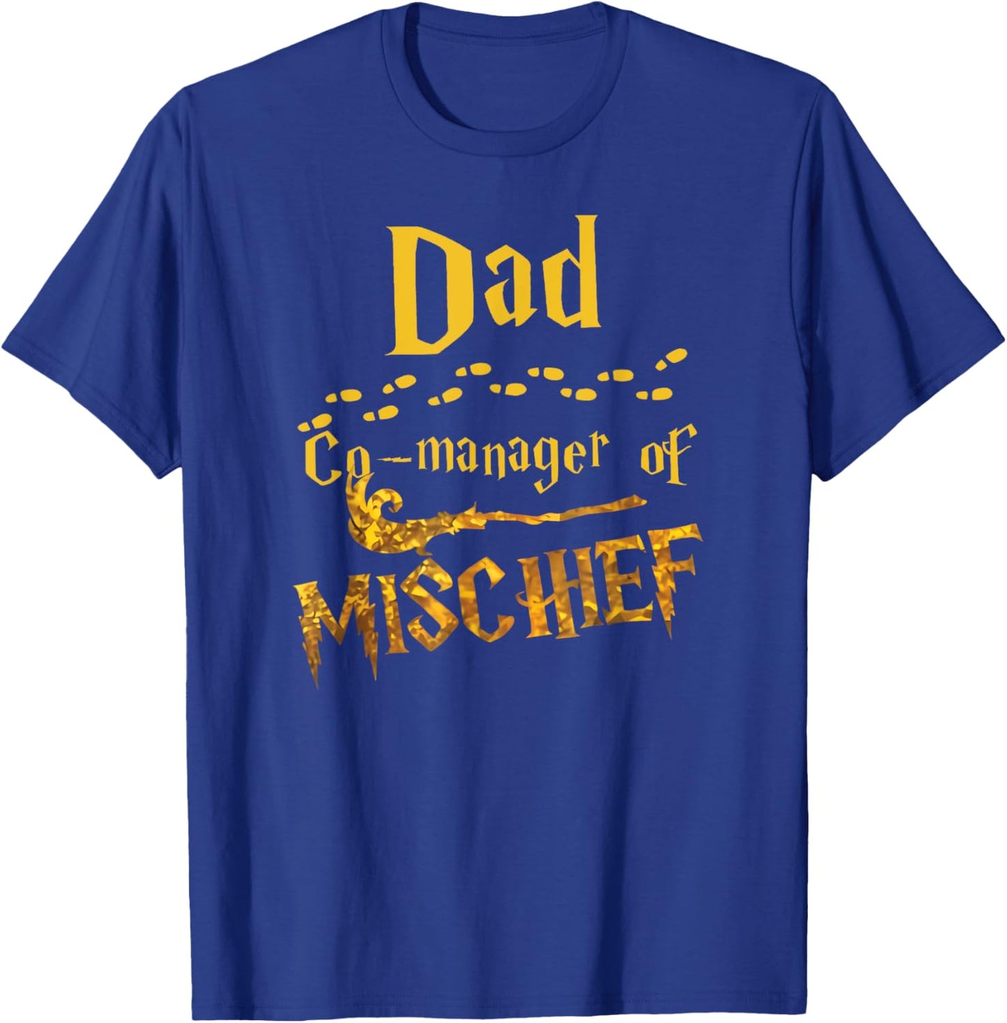 Magical Dad Manager of Mischief Birthday Family Matching T-Shirt - T-Shirt | Royal