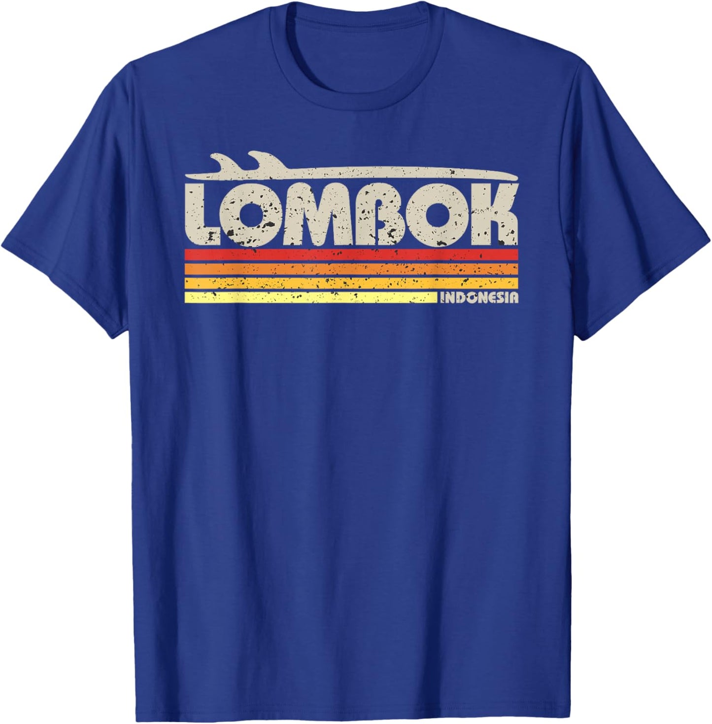 Lombok Indonesia - Retro Surf Paradise T-Shirt - T-Shirt | Royal
