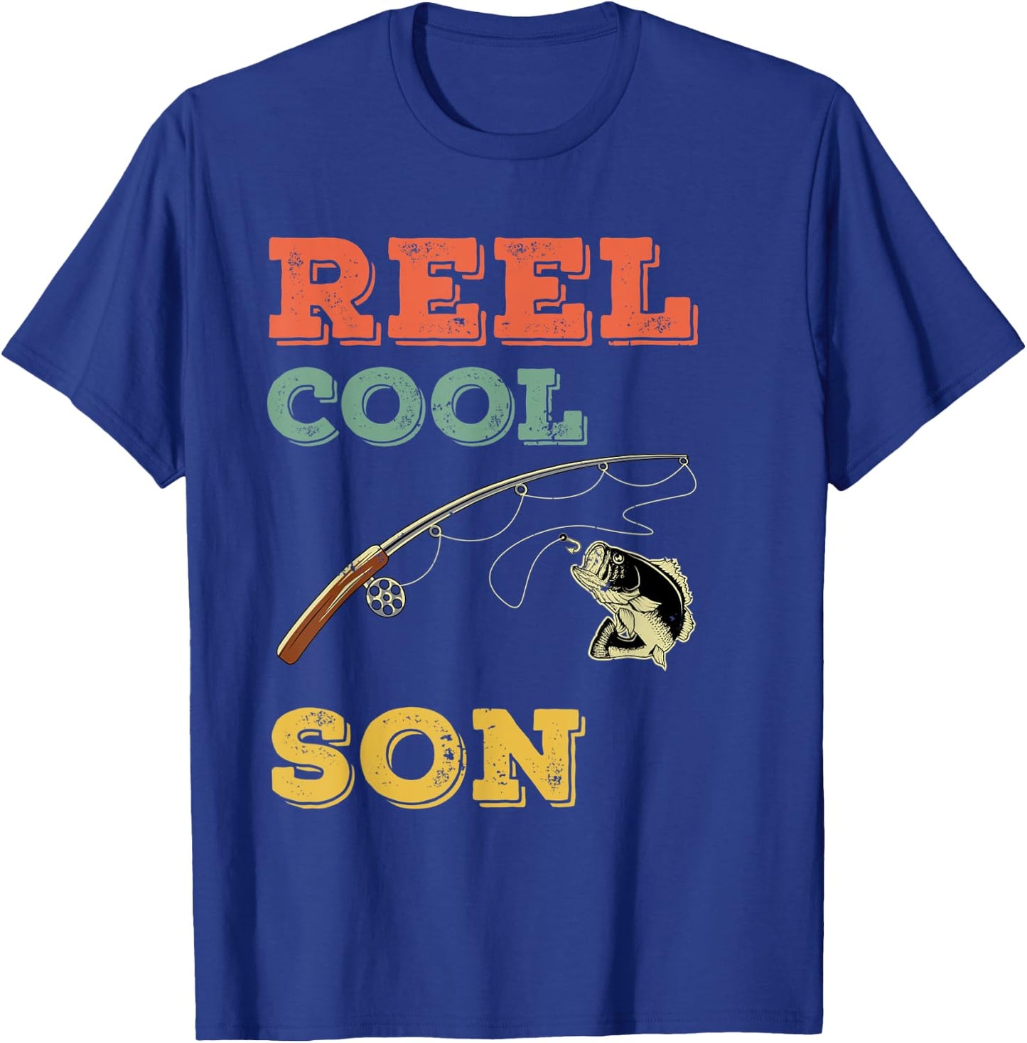 Unique Bass Fish Reel Cool Son Fisherman Gift - Bass Fishing T-Shirt - T-Shirt | Royal