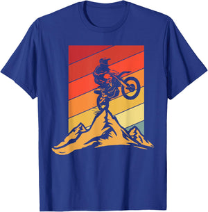 Classic Dirt Bike Motocross MX Rider OffRoad Mountain Enduro T-Shirt - T-Shirt | Royal