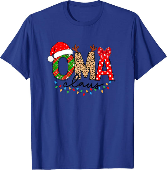 Oma Claus Merry Christmas For Oma Xmas Vibes Costume T-Shirt - T-Shirt | Royal