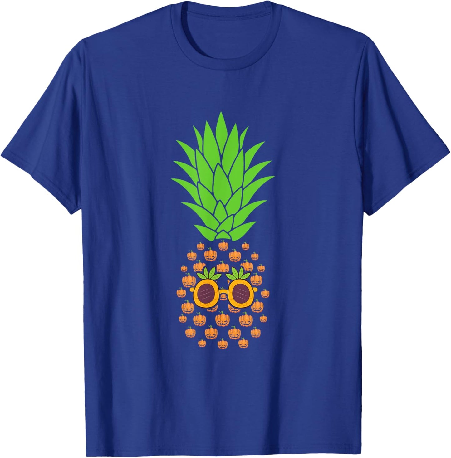 Funny Halloween Pineapple Pumpkin T-Shirt - T-Shirt | Royal