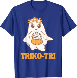 Triko Tri Funny Spanish Halloween Trick or Treat Humor T-Shirt - T-Shirt | Royal